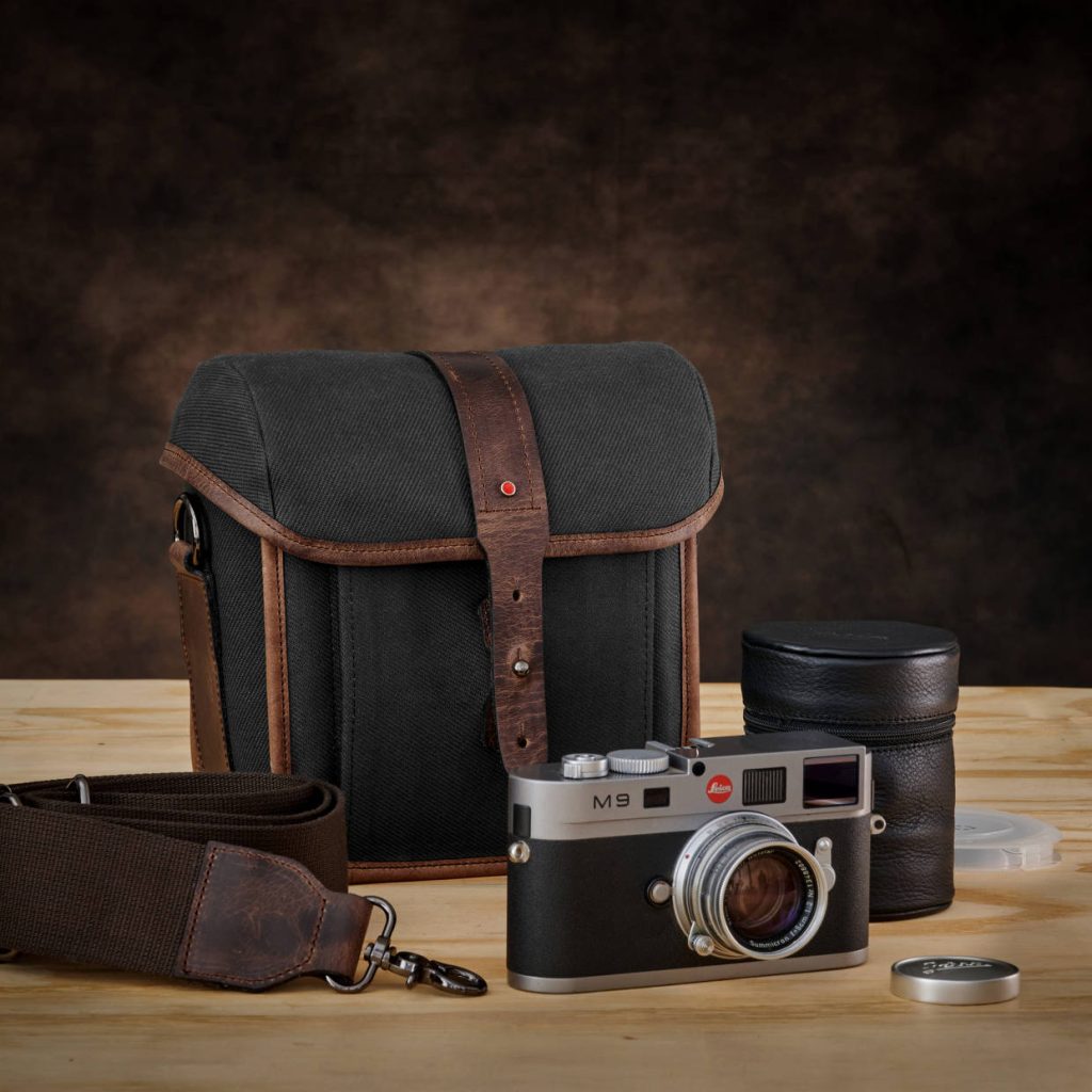 Havana Black Leather - Small Camera Bag - Rock n Roll